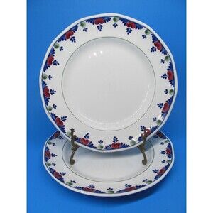 Adams Veruschka Ironstone Set Of 2 Vintage 10 1/4" Dinner Plates VGC